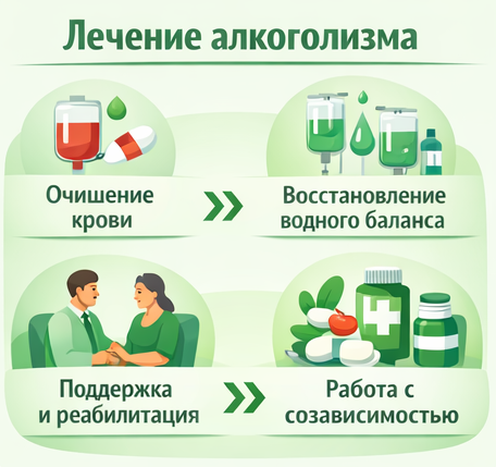 лечение алкоголизма в Юрге этапы